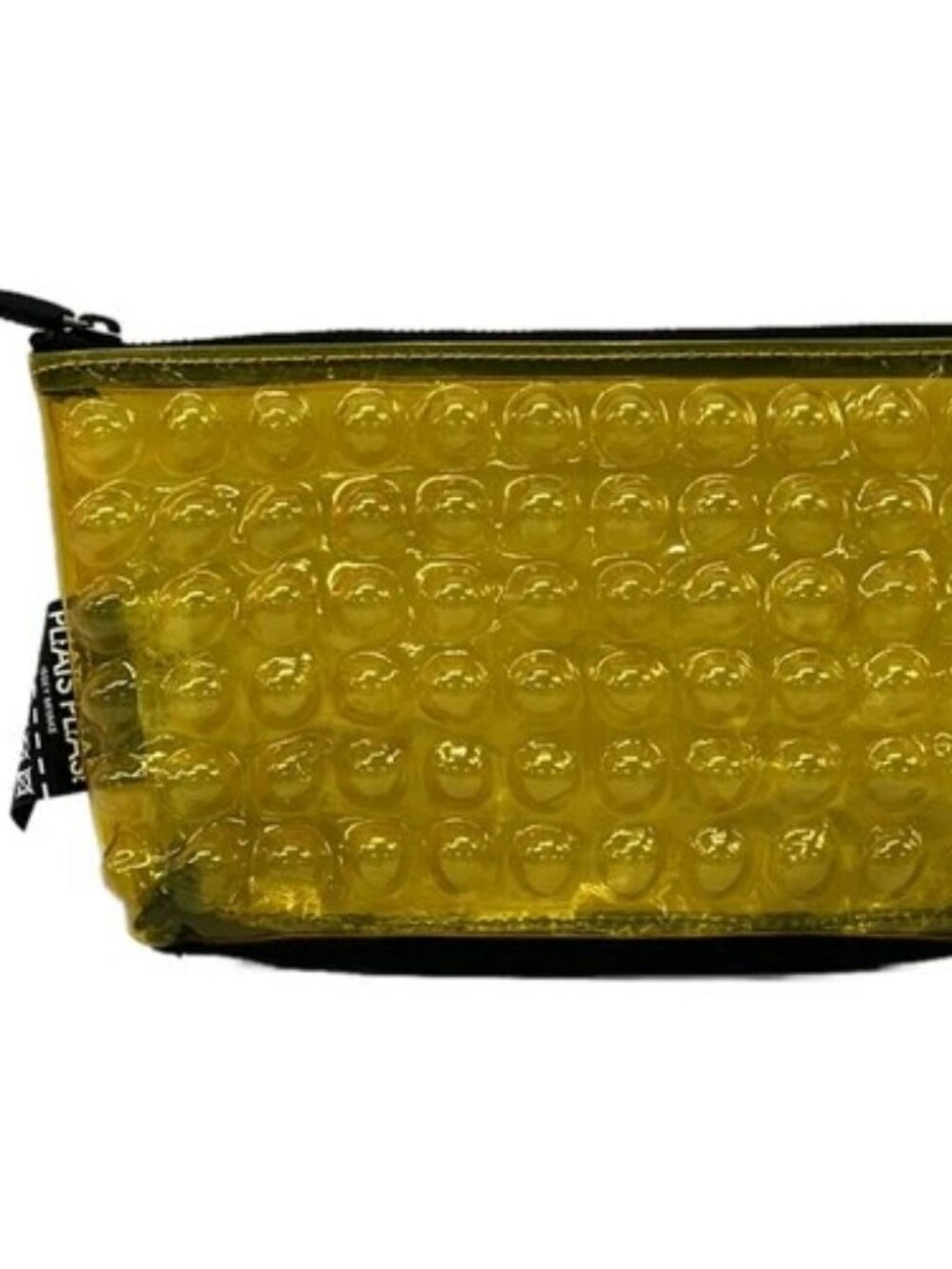 PLEATS PLEASE Yellow Black PVC Nylon Pouch